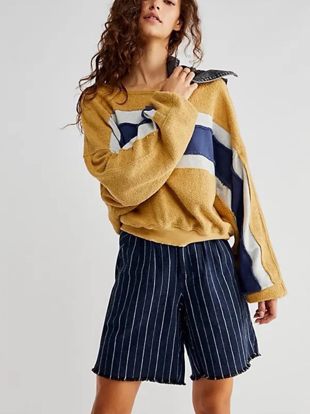 Free People “Palo Alto” Cropped Pullover